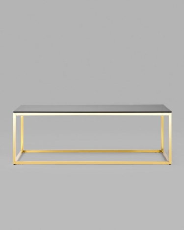 Журнальный стол Stool Group ТАУН 120x60 Золото стекло smoke