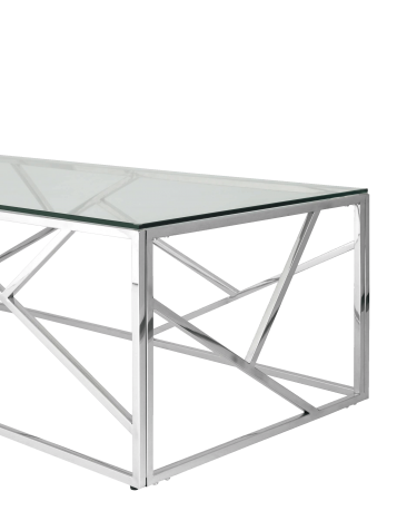 Журнальный стол Stool Group АРТ ДЕКО Серебро