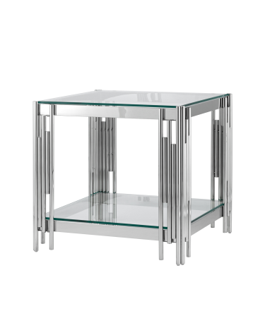 Журнальный столик Stool Group ГЭТСБИ 55x55 Серебро