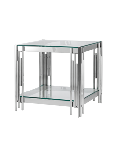 Журнальный столик Stool Group ГЭТСБИ 55x55 Серебро