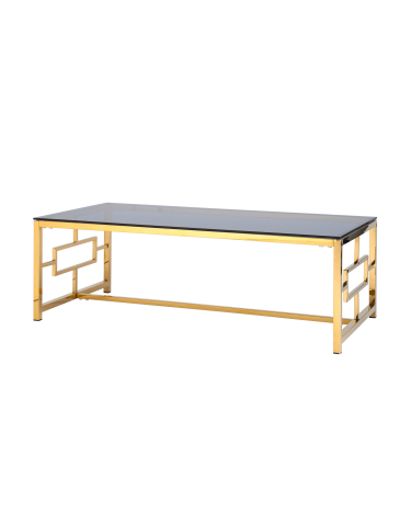 Журнальный стол Stool Group БРУКЛИН 120x60 Золото стекло smoke