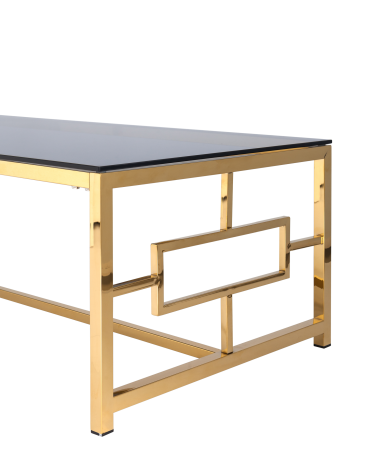 Журнальный стол Stool Group БРУКЛИН 120x60 Золото стекло smoke