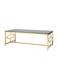 Журнальный стол Stool Group БРУКЛИН 120x60 Золото стекло smoke
