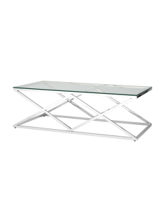 Стол журнальный Stool Group ИНСИГНИЯ 120x60 Серебро