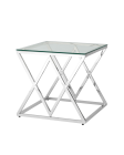 Журнальный стол Stool Group ИНСИГНИЯ 55x55 Серебро
