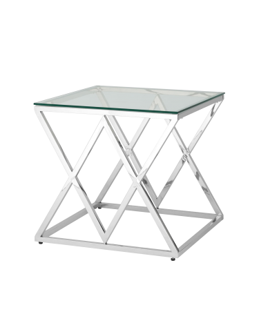 Журнальный стол Stool Group ИНСИГНИЯ 55x55 Серебро