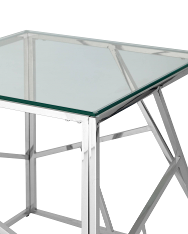 Журнальный столик Stool Group АРТ ДЕКО 55x55 Серебро