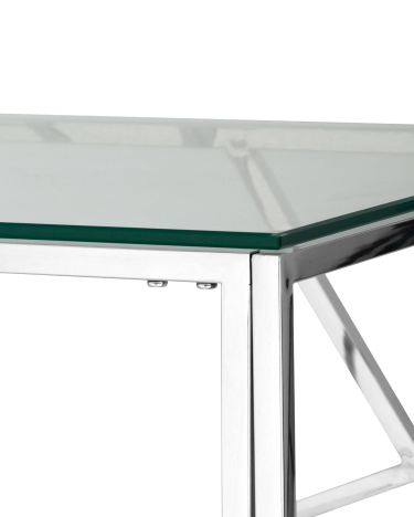 Журнальный столик Stool Group АРТ ДЕКО 55x55 Серебро