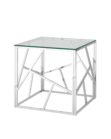 Журнальный столик Stool Group АРТ ДЕКО 55x55 Серебро