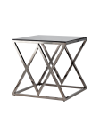 Журнальный стол Stool Group ИНСИГНИЯ 55x55 Темный хром стекло smoke