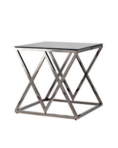 Журнальный стол Stool Group ИНСИГНИЯ 55x55 Темный хром стекло smoke