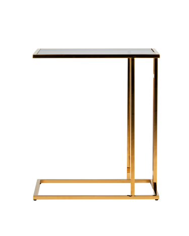 Журнальный столик Stool Group Бостон 50x32 Золото стекло smoke
