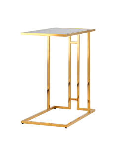 Журнальный столик Stool Group Бостон 50x32 Золото стекло smoke