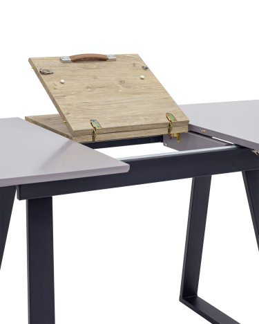 Стол обеденный раскладной Stool Group Детройт 120-160 Серый
