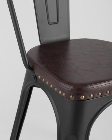 Стул Stool Group TOLIX SOFT мягкий Черный матовый