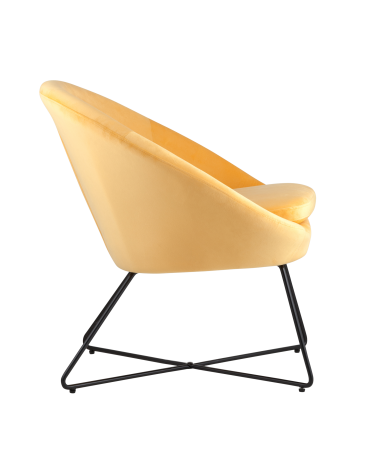 Кресло Stool group Колумбия, вельвет, оранжевый