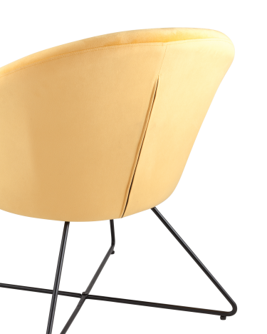 Кресло Stool group Колумбия, вельвет, оранжевый