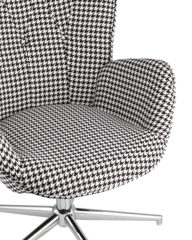 Кресло регулируемое Stool Group Филадельфия Черно-белое