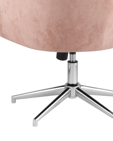 Кресло Stool group Харис регулируемое, замша, пыльно-розовый
