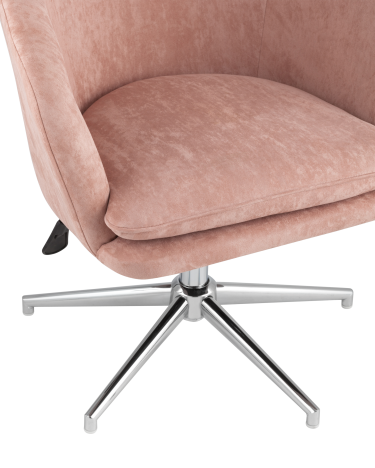 Кресло Stool group Харис регулируемое, замша, пыльно-розовый