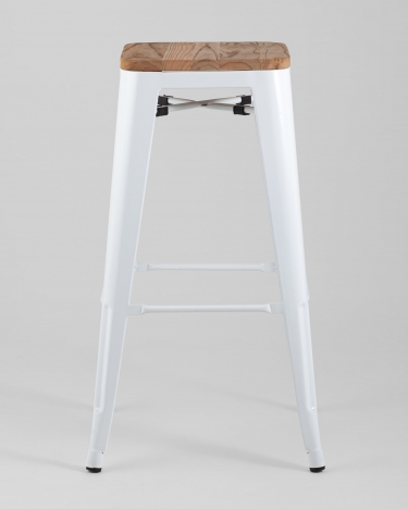 Стул барный Stool Group TOLIX WOOD Белый глянцевый
