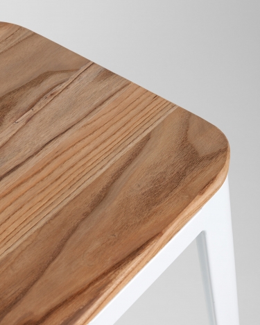 Стул барный Stool Group TOLIX WOOD Белый глянцевый