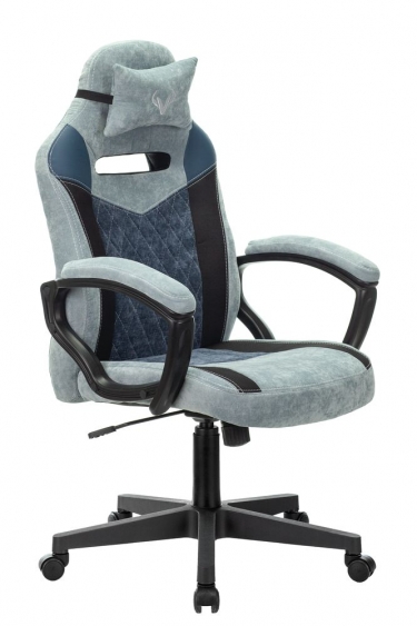 Кресло игровое Zombie Бюрократ VIKING 6 KNIGHT BL FABRIC Синий