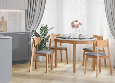 Стул с мягким сиденьем DAIVA Вега Terracota жаккард Орех