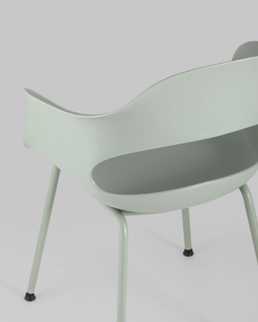 Стул пластиковый Stool Group Lady Серо-зеленый