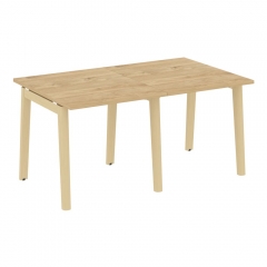 Стол переговорный 2 столешницы Рива ONIX WOOD OW.PRG-2.0 Тиквуд Светлый/Светлый
