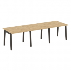 Стол переговорный 3 столешницы Рива ONIX WOOD OW.PRG-3.1 Тиквуд Светлый/Темный