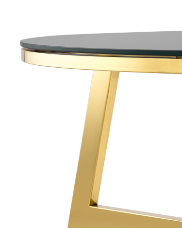 Журнальный стол Stool Group АЛЬБА 100x50 Золото стекло черное