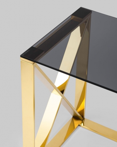 Журнальный стол Stool Group КРОСС 40x40 Золото