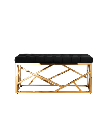 Банкетка Stool Group АРТ ДЕКО велюр Черный