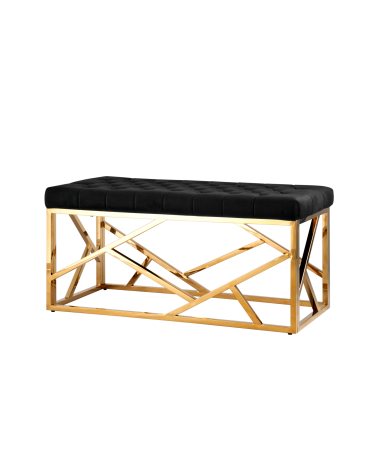 Банкетка Stool Group АРТ ДЕКО велюр Черный