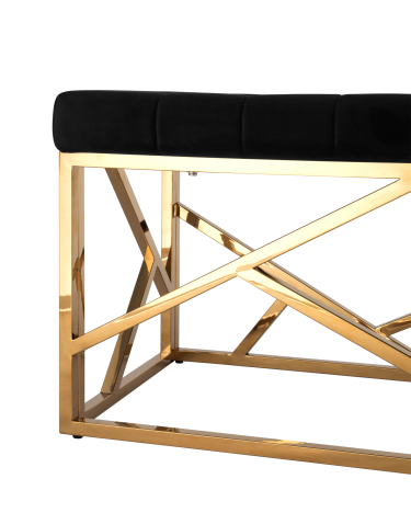Банкетка Stool Group АРТ ДЕКО велюр Черный