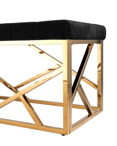 Банкетка Stool Group АРТ ДЕКО велюр Черный