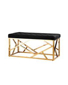 Банкетка Stool Group АРТ ДЕКО велюр Черный