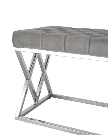 Банкетка Stool Group ИНСИГНИЯ велюр Серый