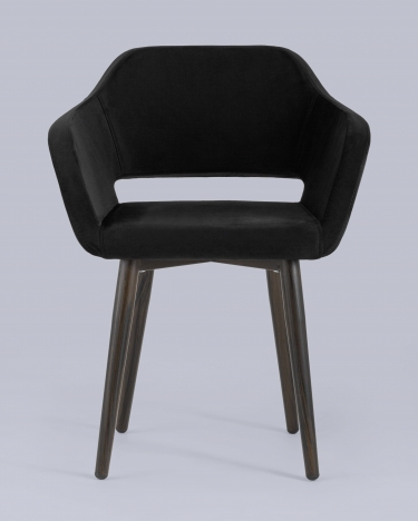 Стул с подлокотниками Stool Group Саймон велюр Черный