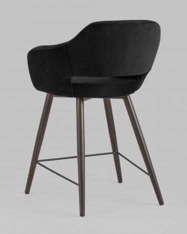 Стул полубарный Stool Group Саймон ПЛ велюр Черный