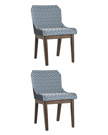 Комплект из двух стульев Stool Group NYMERIA 2 шт Синий
