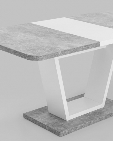 Стол раскладной Stool Group Vector 120-160 Бетон-белый