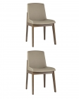 Комплект из двух стульев Stool Group LOKI 2 шт экокожа Бежевый