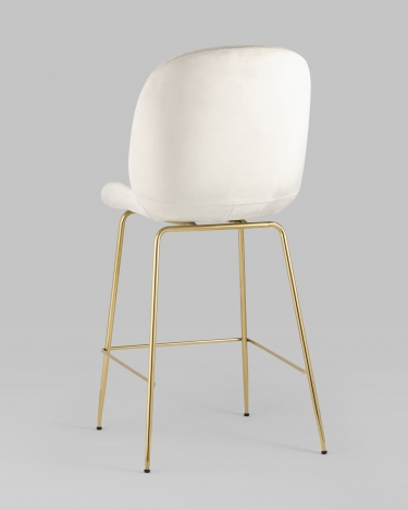 Стул полубарный Stool Group Beetle со спинкой gold Бежевый