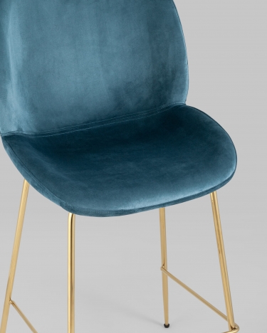 Стул полубарный Stool Group Beetle со спинкой gold Маренго