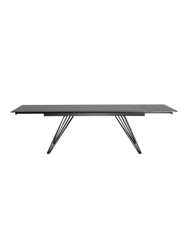Обеденный стол раскладной Stool Group Пандора 160-240 Черный мрамор