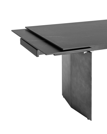 Обеденный стол раскладной Stool Group Селин 160-240 Темный мрамор
