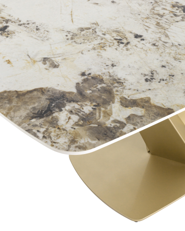 Обеденный стол Stool group Аврора 180x90 Белый мрамор
