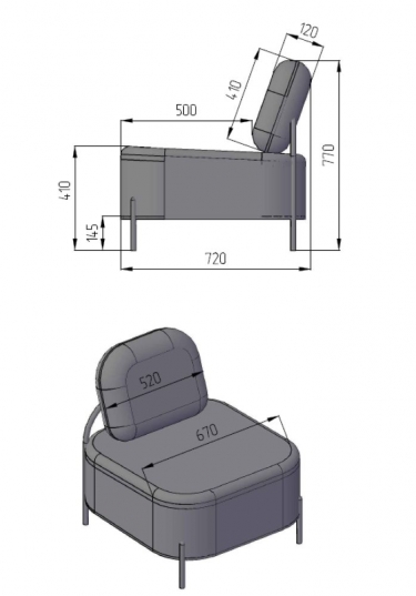 Кресло R-home Gawaii К Розовый